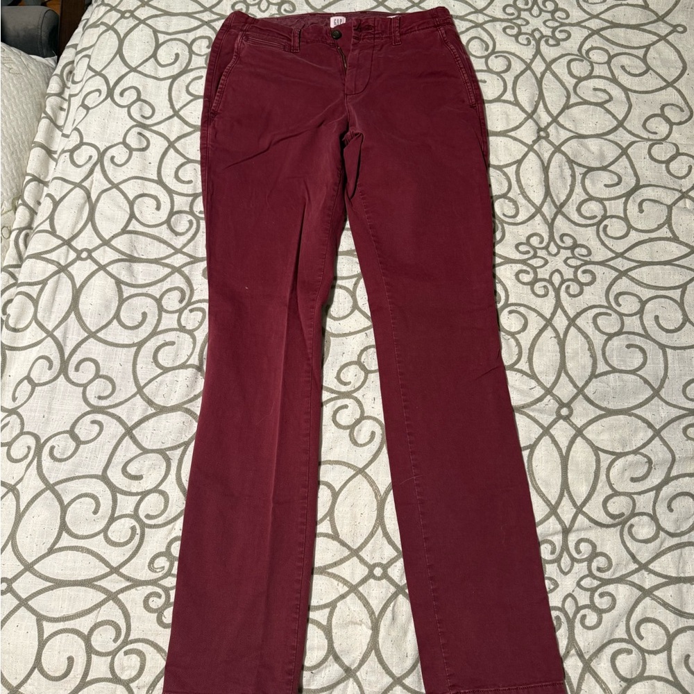 Men’s Burgundy Chino Pant